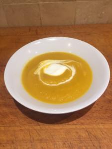 Kiran’s pumpkin soup on ironfire table