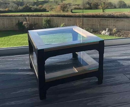 Glass Coffee Table In Balcony