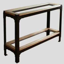 Oak Console Table with two frames