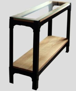 Oak Console Table with frame and shelf