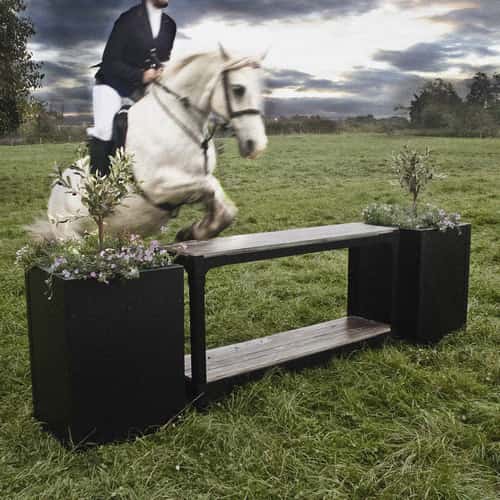 Ironfire Planters and Console being used as show jump