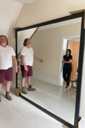 Extra Large Mirror With Black Steel Frame