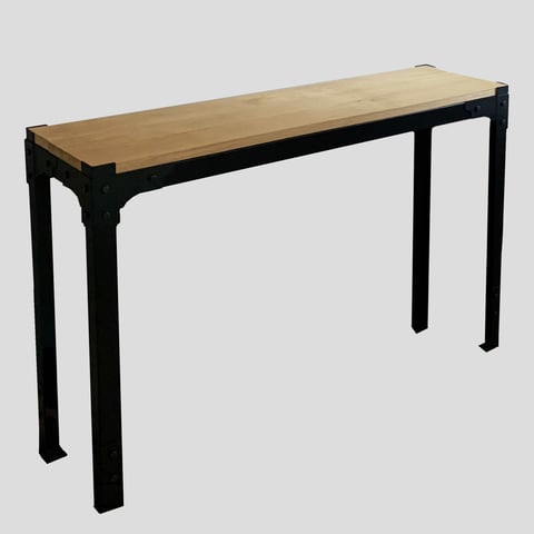 Oak Console Table with single shelf