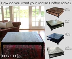 Collage of ironfires coffee table colours