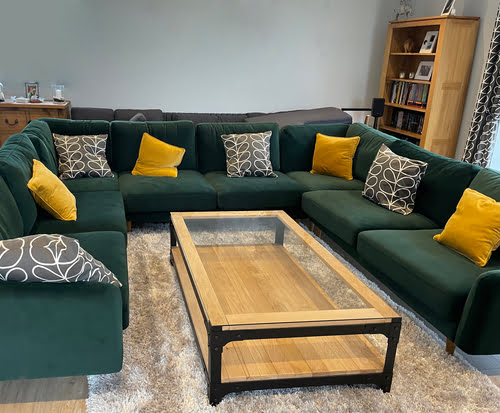 50:50 oak living room coffee table