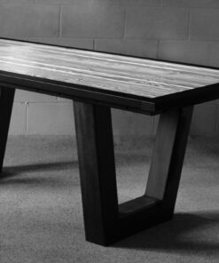 Ironfire's magnus dining table in black and white