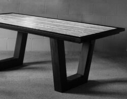 Ironfire's magnus dining table in black and white